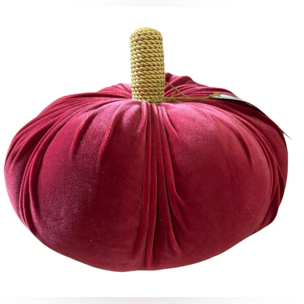 threshold velvet pumpkin pillows red black 2 total NEW NWT